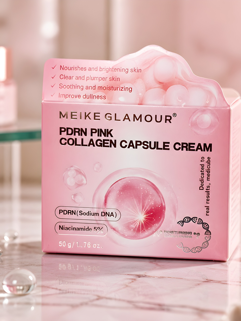 Glamour PDRN Pink Collagen Capsule Cream — Soft Pink Moisturizer